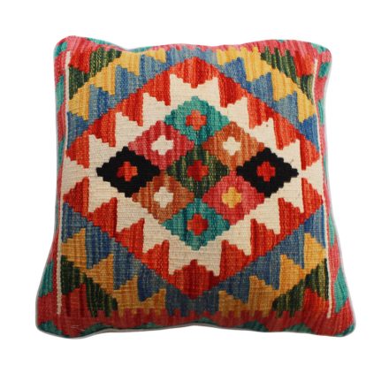 Afgánsky obliečka na vankúš Kilim 45x45 ručne tkaný vankúš